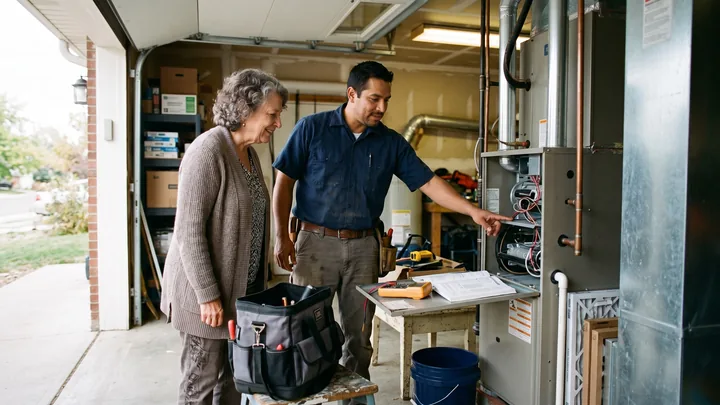 Tradesperson collecting payment from a client using QRwise on their phone